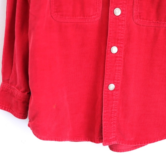 Vintage 90s GAP red kids corduroy shirts / 6-7Y Youth S - Picture 5 of 12